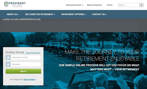 Is Provident Trust Group A Scam website homepage