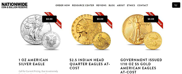 Is Nationwide Coin And Bullion A Scam website homepage