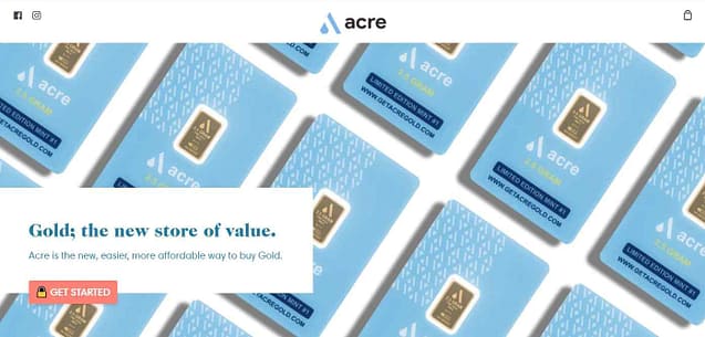 Is Acre Gold Legit website homepage