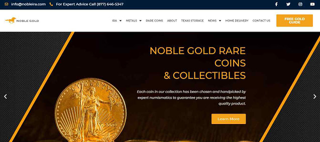 Noble Gold Review website homepage
