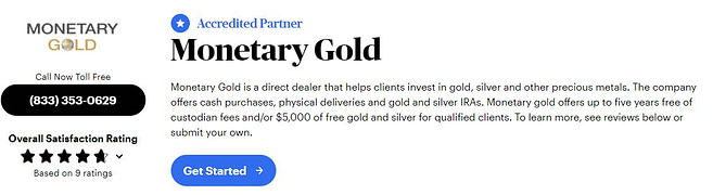 What Is Monetary Gold Consumer Affairs ratings