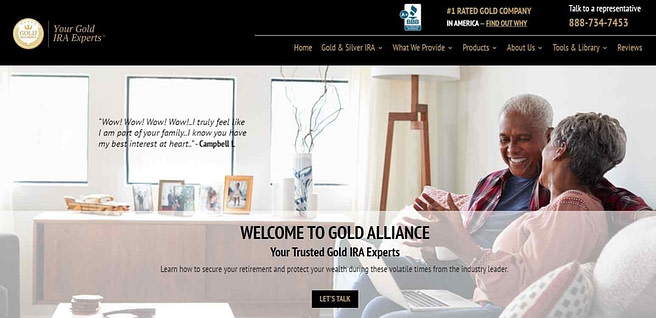 What is Gold Alliance Capital website homepage
