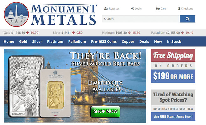 monument metals website