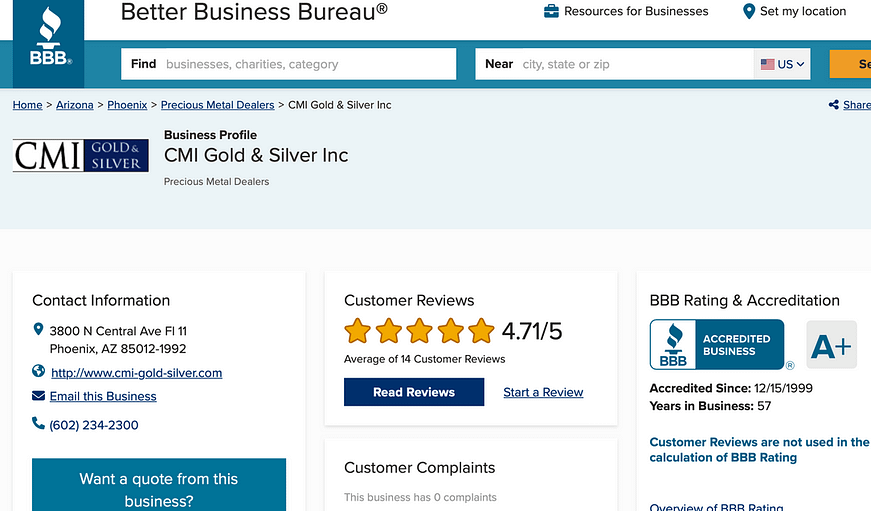 CMI Gold and Silver BBB Rating (Updated August 2022)